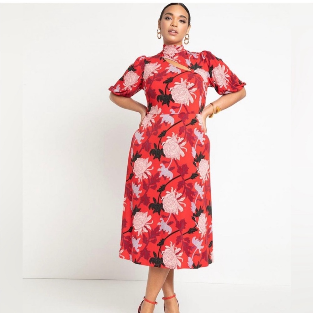 Eloquii Dress with tie neck